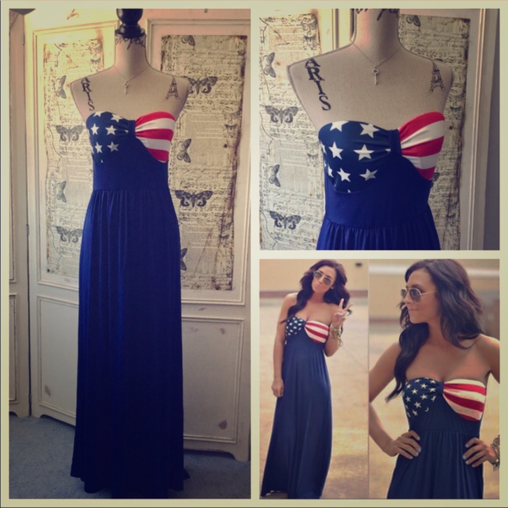 New Stars and Stripes maxi dress